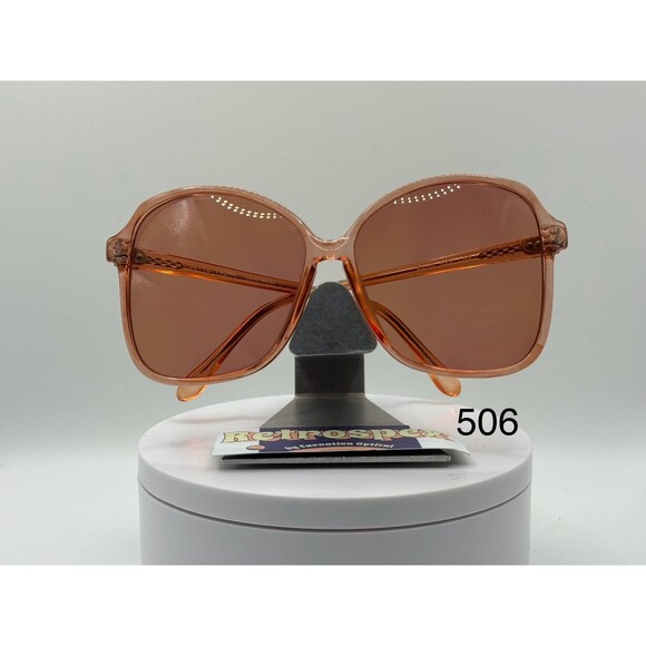 Vintage Oversize Sunglasses NOS Monochrome Amber Orange Lens/Frame 1970s-1980s - Picture 1 of 10